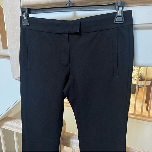 Joseph Crown Lambskin Leather Trimmed Stretch-Gabardine Pants in Black 6 - Picture 6 of 16